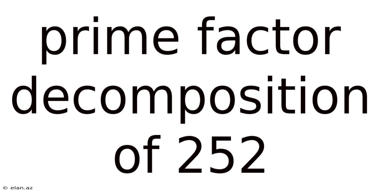 Prime Factor Decomposition Of 252