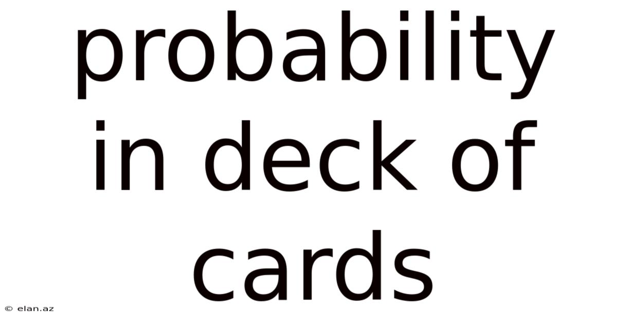 Probability In Deck Of Cards
