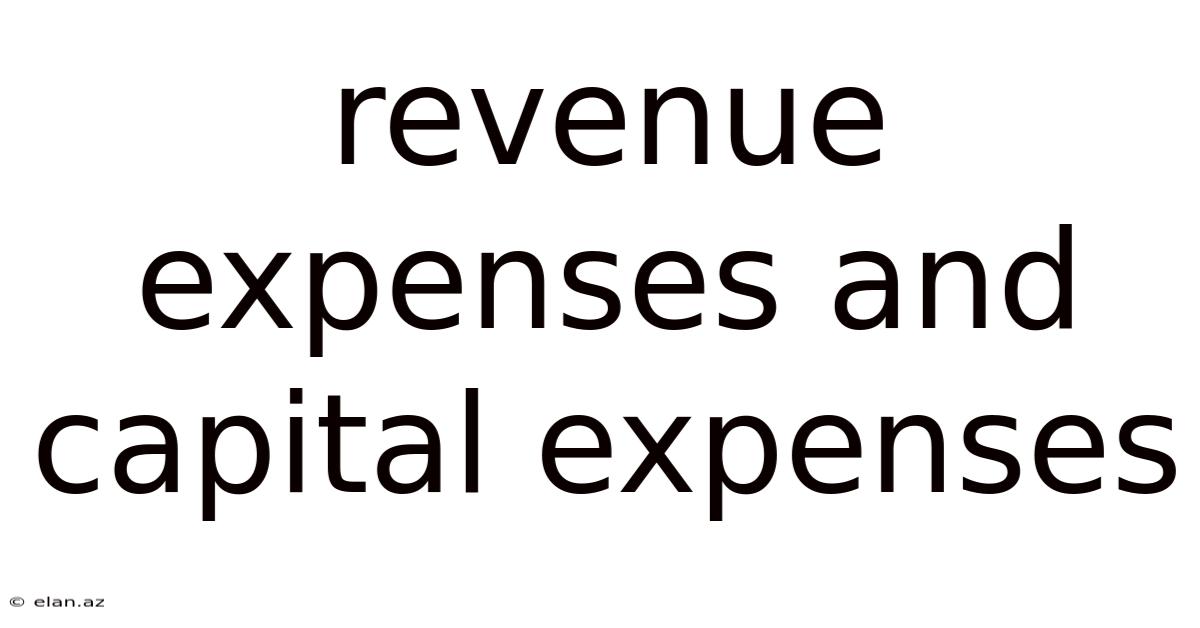 Revenue Expenses And Capital Expenses