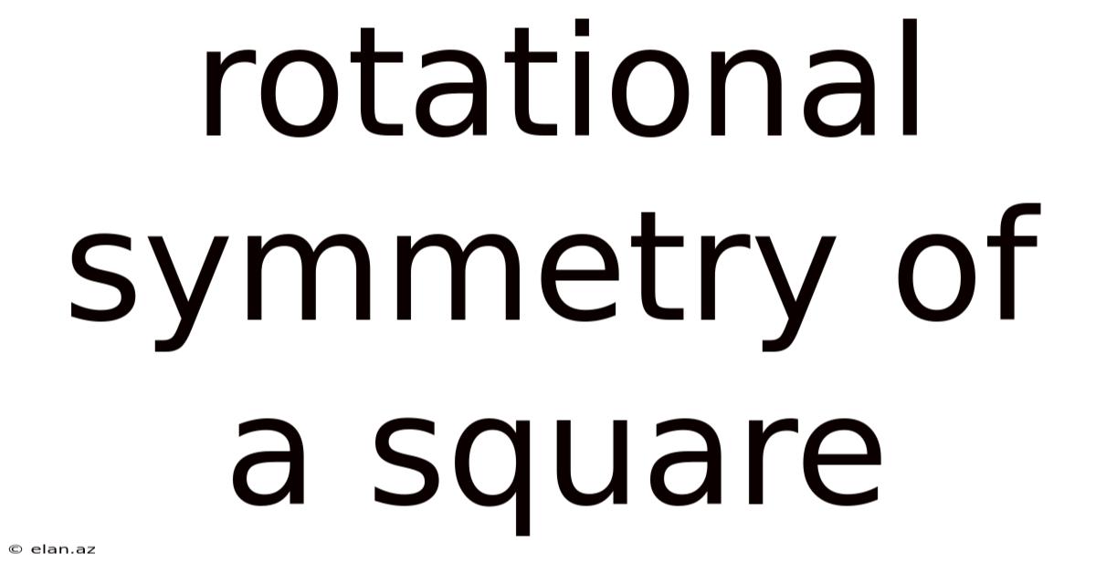 Rotational Symmetry Of A Square