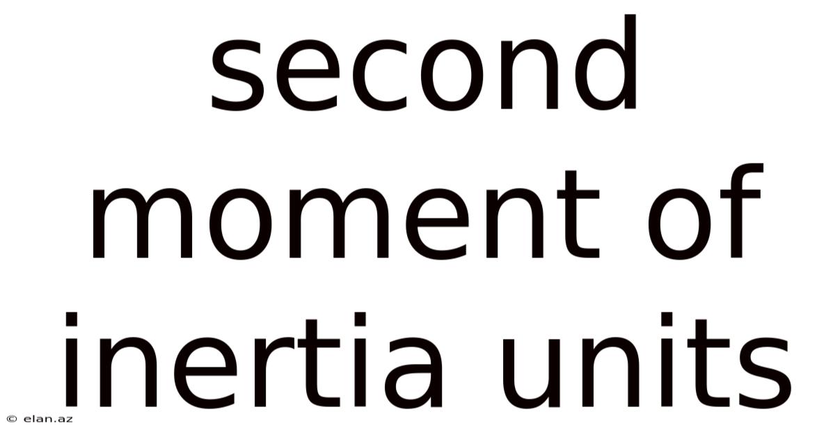 Second Moment Of Inertia Units
