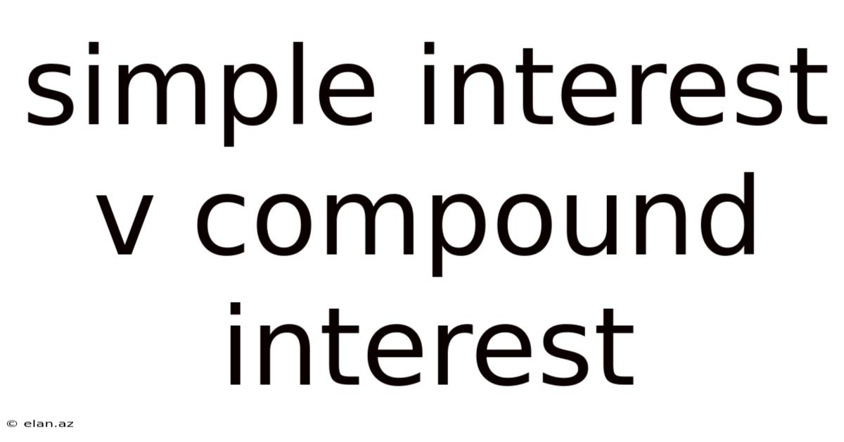 Simple Interest V Compound Interest