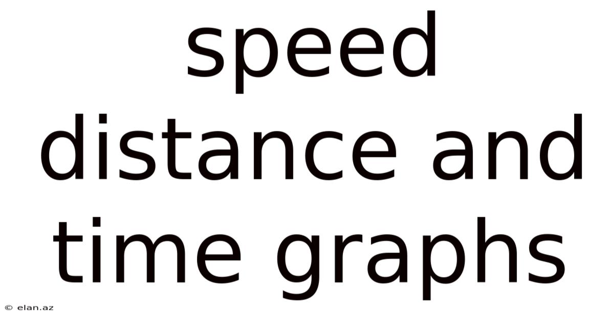 Speed Distance And Time Graphs