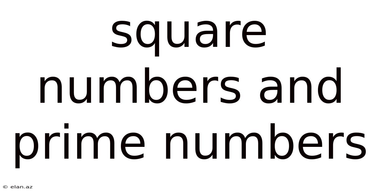 Square Numbers And Prime Numbers