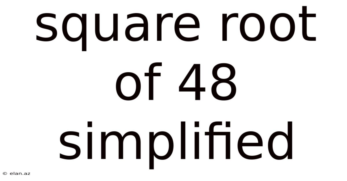 Square Root Of 48 Simplified