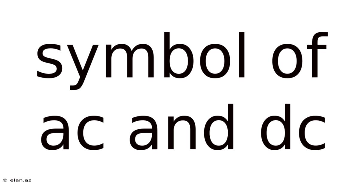 Symbol Of Ac And Dc