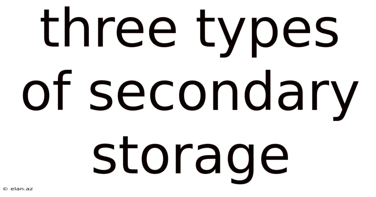 Three Types Of Secondary Storage