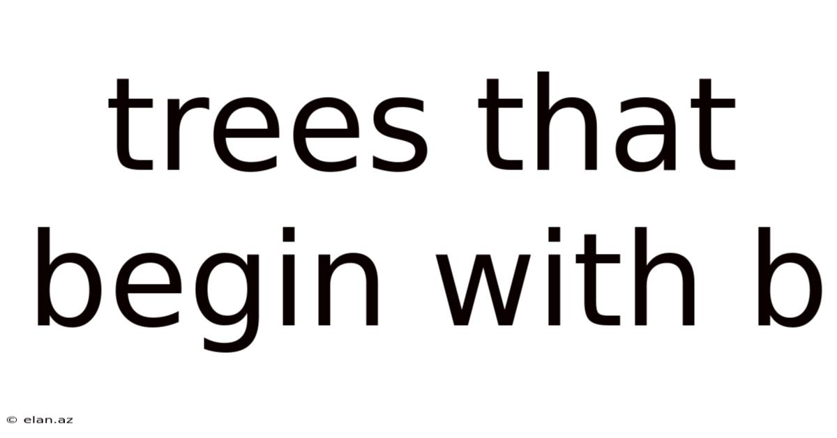 Trees That Begin With B
