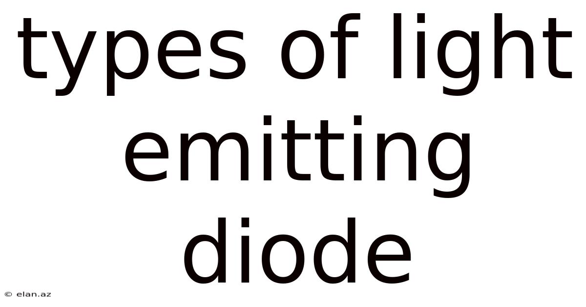 Types Of Light Emitting Diode