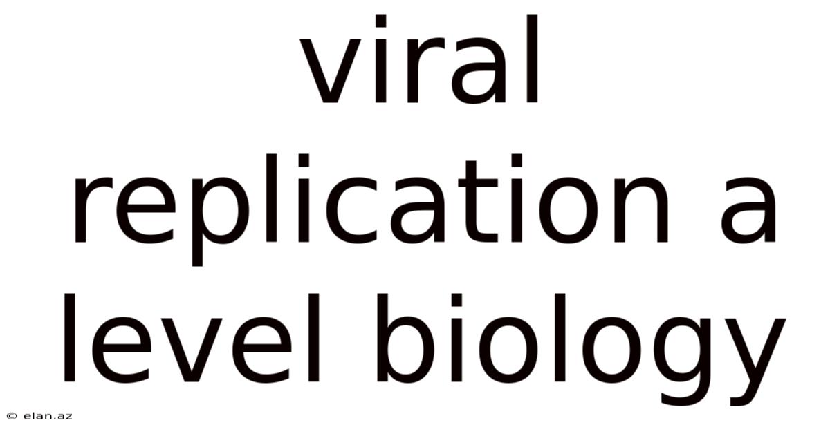 Viral Replication A Level Biology