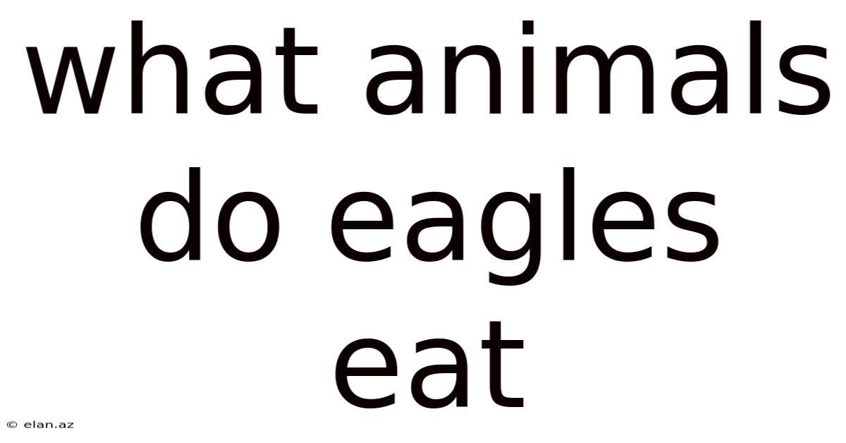 What Animals Do Eagles Eat