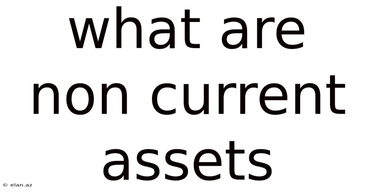 What Are Non Current Assets