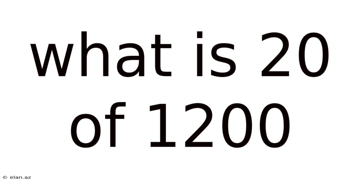 What Is 20 Of 1200