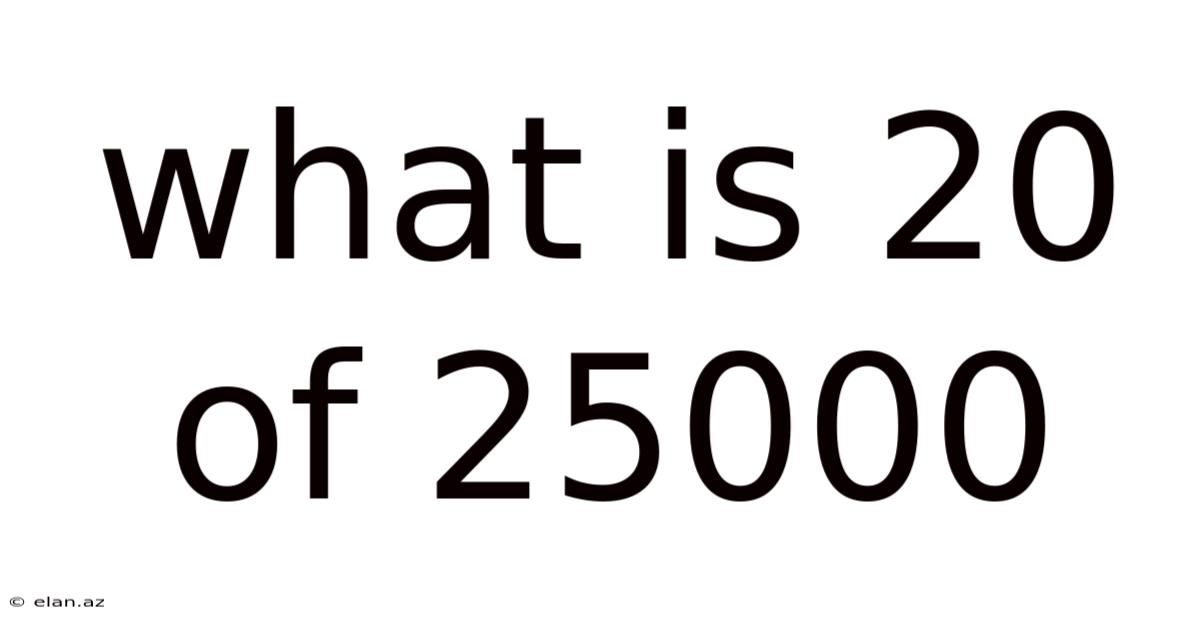 What Is 20 Of 25000