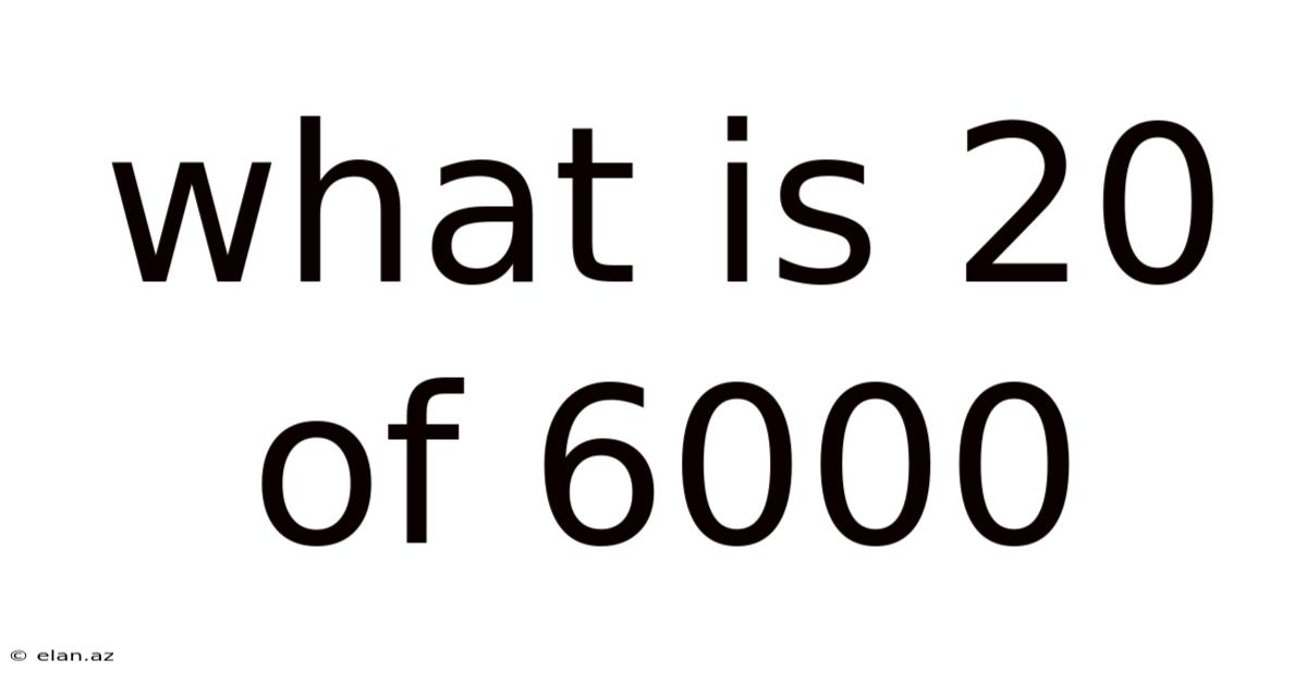 What Is 20 Of 6000
