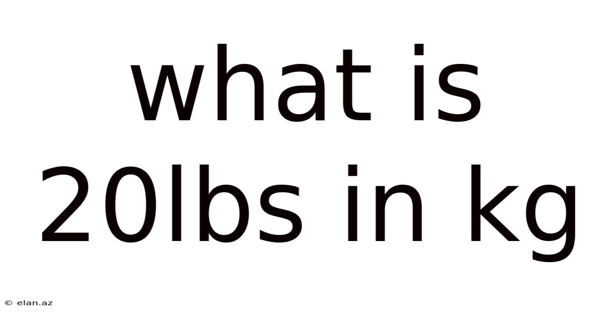 What Is 20lbs In Kg