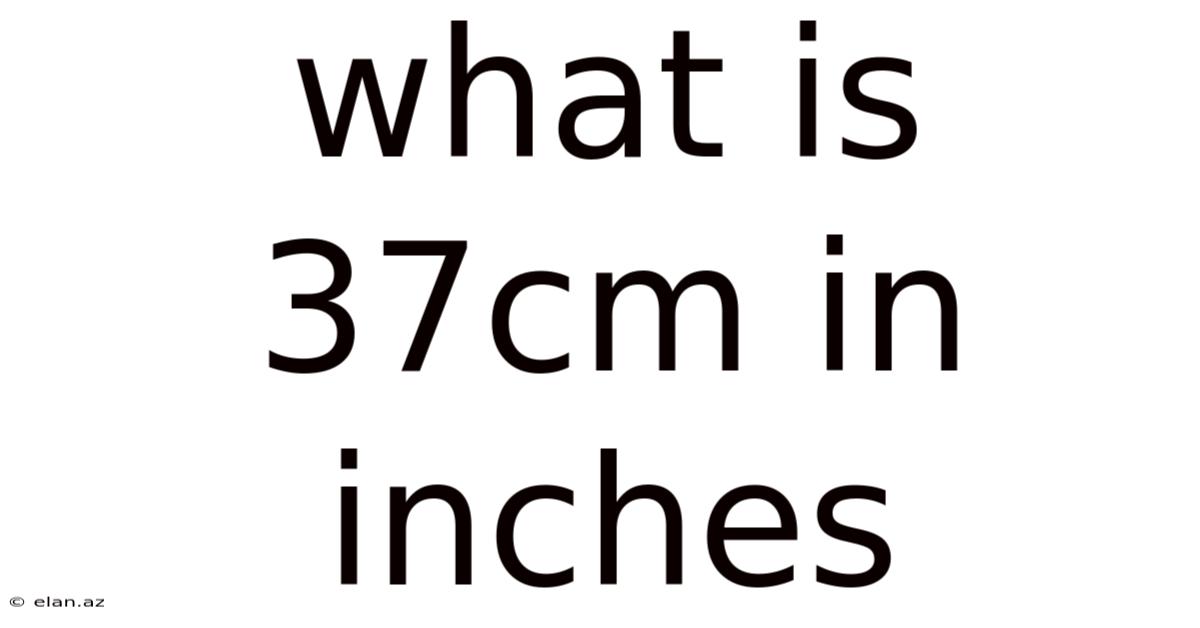 What Is 37cm In Inches