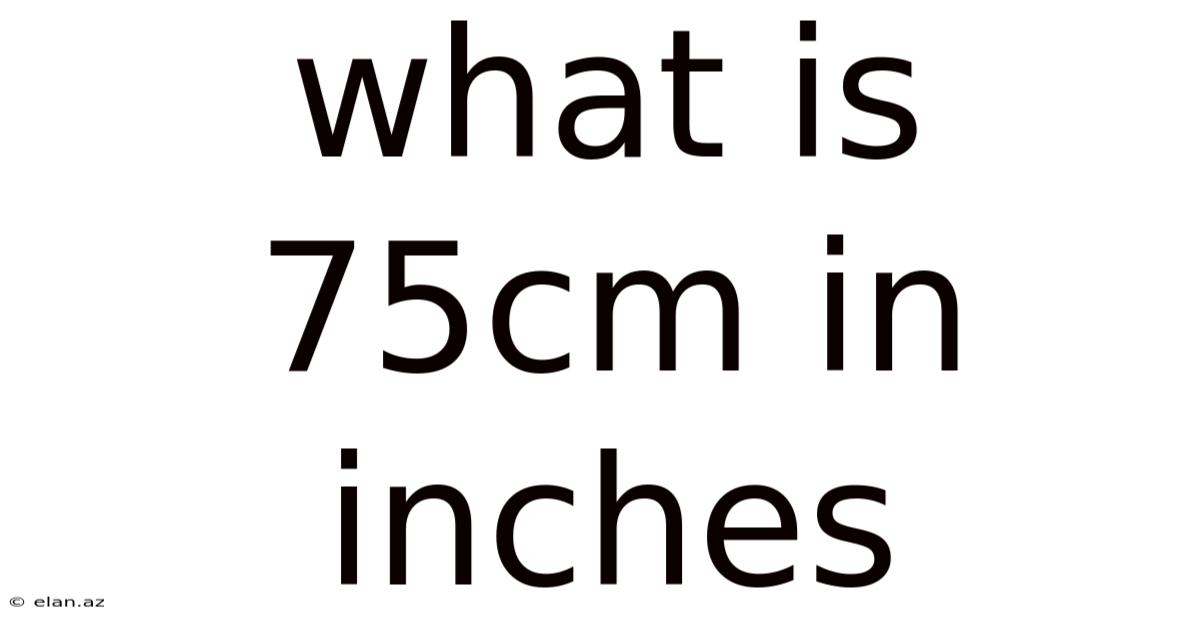 What Is 75cm In Inches