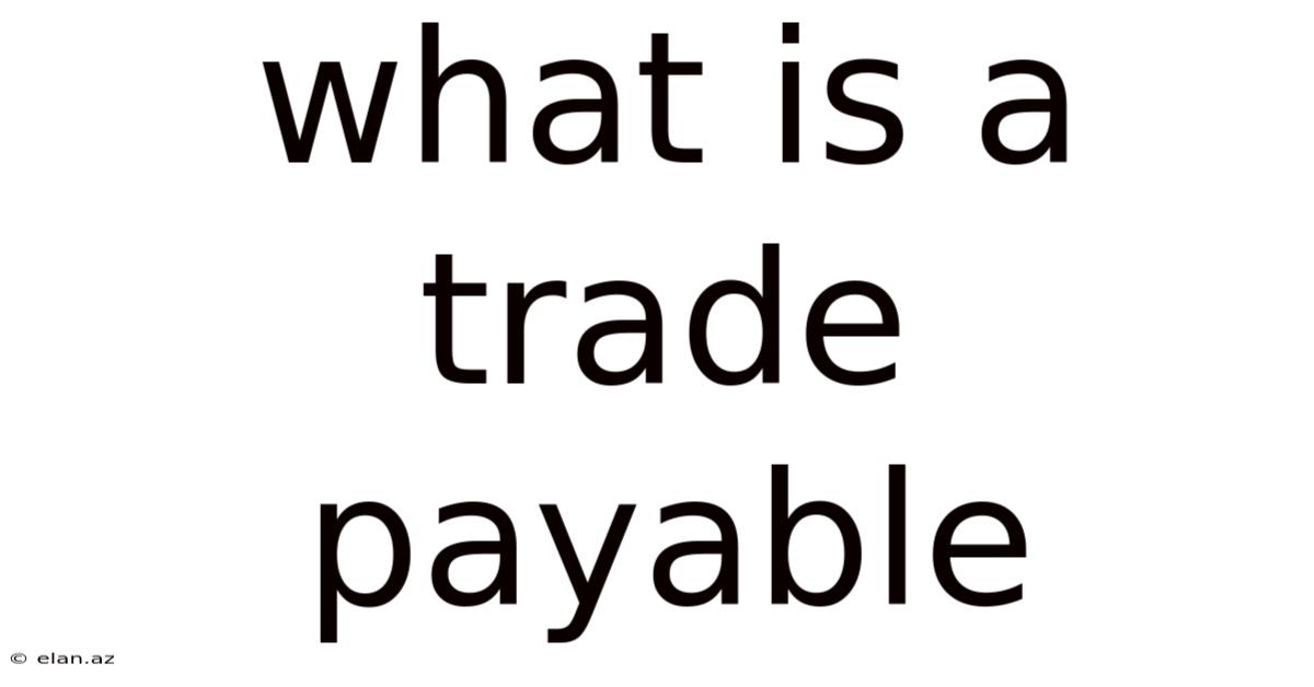What Is A Trade Payable