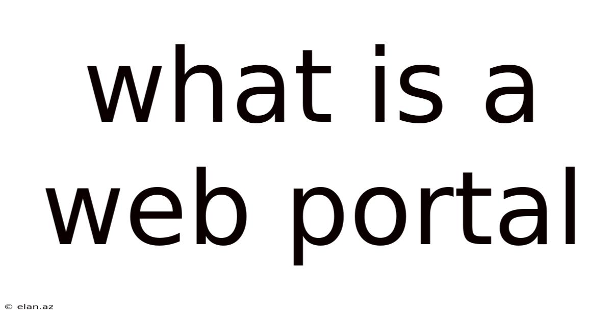 What Is A Web Portal