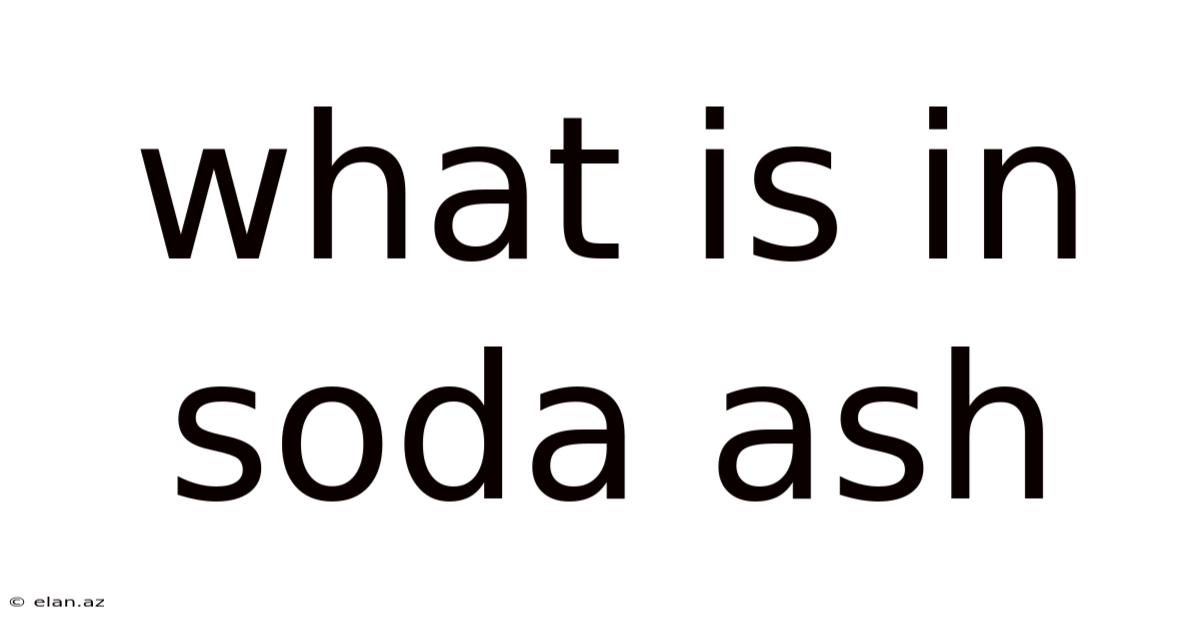 What Is In Soda Ash