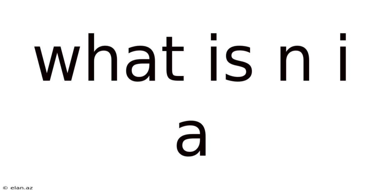 What Is N I A