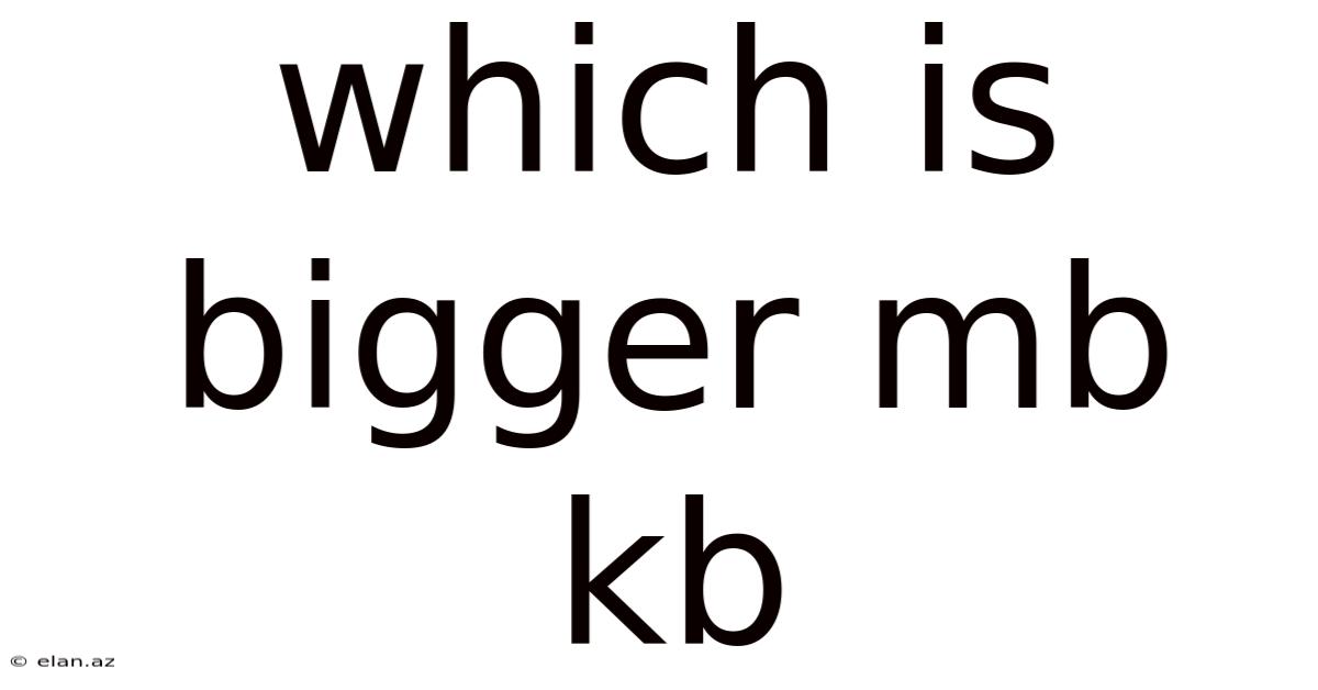 Which Is Bigger Mb Kb