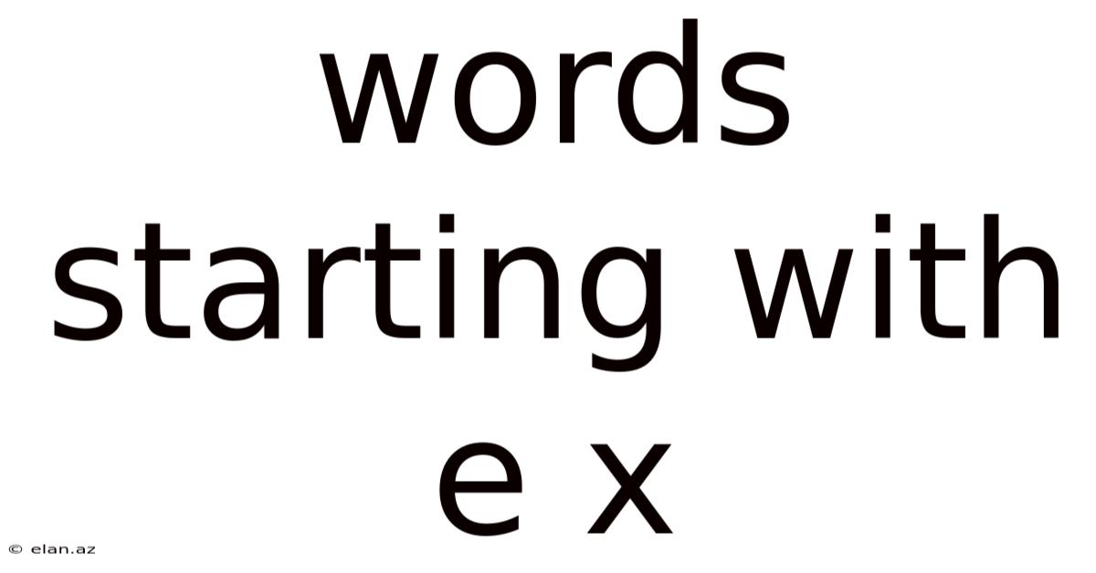 Words Starting With E X