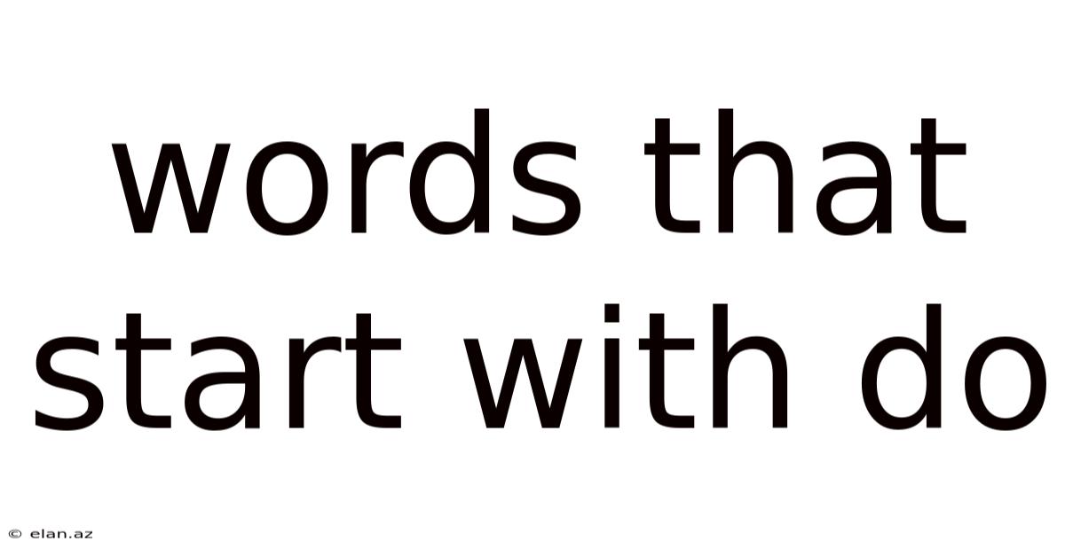 Words That Start With Do