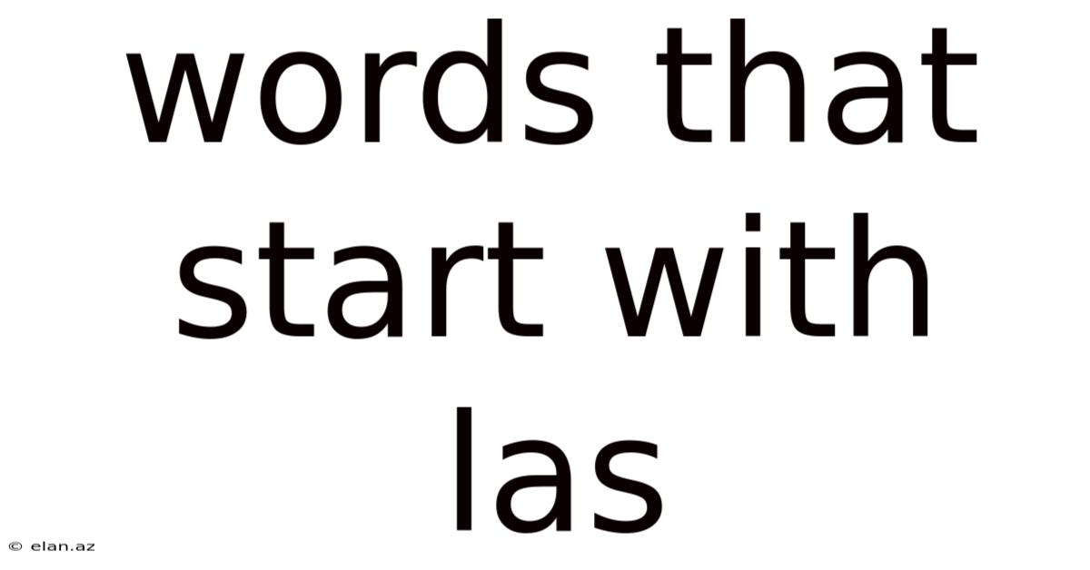Words That Start With Las