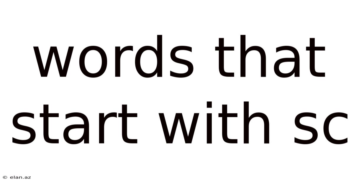 Words That Start With Sc