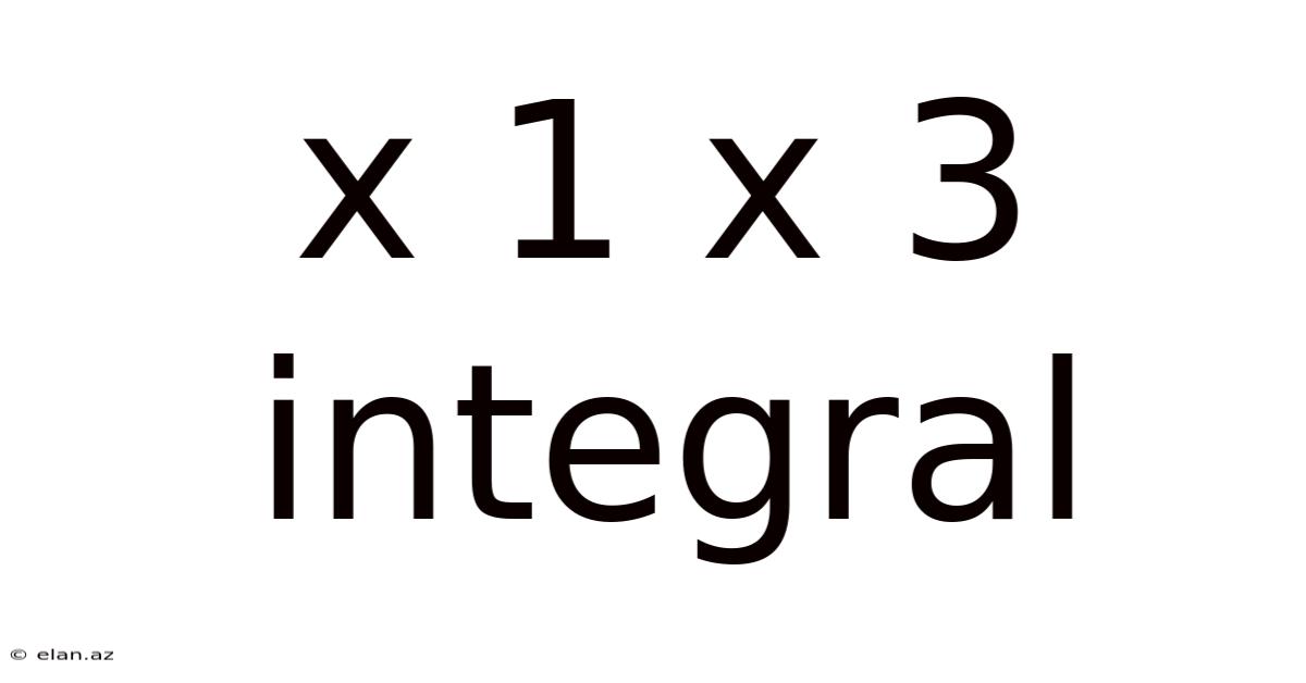 X 1 X 3 Integral